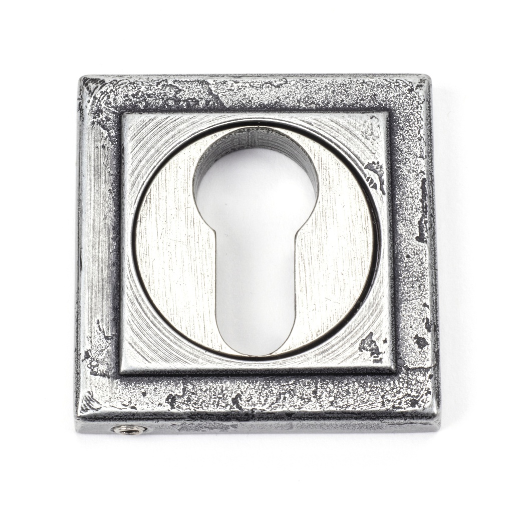 Pewter Round Euro Escutcheon (Square) - 45730