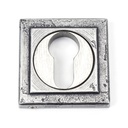 Pewter Round Euro Escutcheon (Square) - 45730