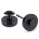 Black Round Thumbturn Set (Plain) - 45743