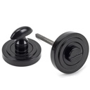 Black Round Thumbturn Set (Art Deco) - 45744