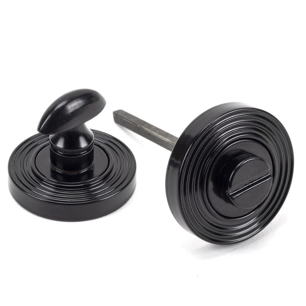 Black Round Thumbturn Set (Beehive) - 45745