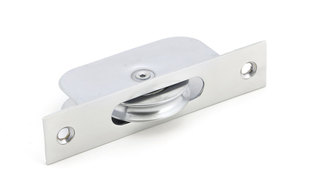 Satin Chrome Square Ended Sash Pulley 75kg - 49588