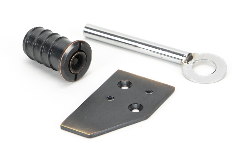 Aged Bronze Key-Flush Sash Stop - 49916