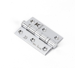 [49575] Polished Chrome 3&quot; Ball Bearing Butt Hinge (pair) ss - 49575