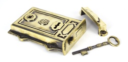 [91528] Aged Brass Davenport Rim Lock - 91528
