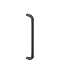 [C2002.382] Round Bar Pull Handle - 600 x 19mm - Bolt Fix - Onyx Black