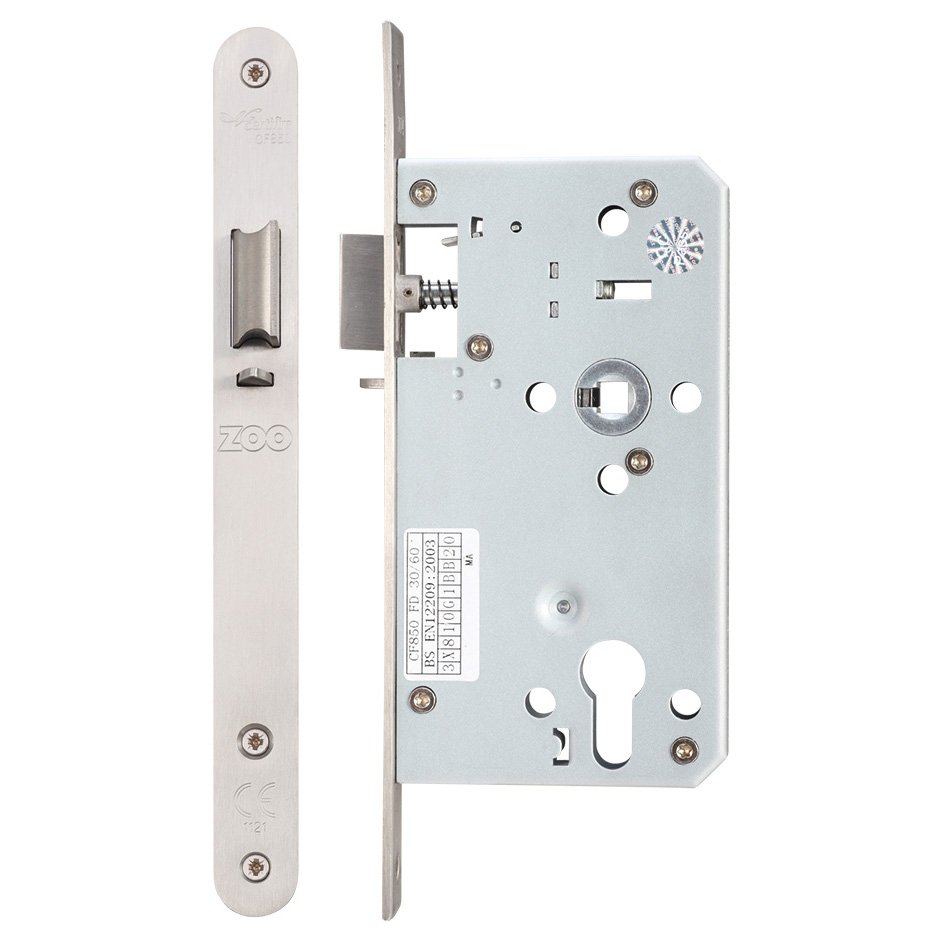 Din night latch - 72mm c/c - backset 60mm - radius
