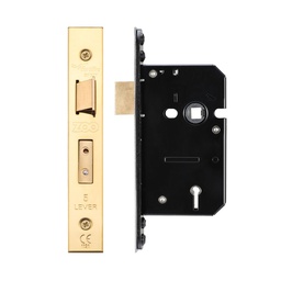 5 Lever Sash Lock - 64mm C/W PVD Forend and Strike