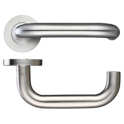 [ZPS030SS] 19mm Return to Door Lever - Screw On Rose