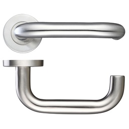 [ZCS2030SS] 19mm Return to Door Lever - Push On Rose - 52mm Rose - Grade 201
