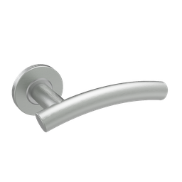 [C1004.700] Curved T Bar Lever on Rose - SSS