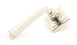 [49956] Polished Nickel Avon Round Lever on Rose Set (Square) - Unsprung - 49956
