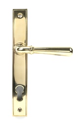 [46529] Polished Brass Newbury Slimline Lever Espag. Lock Set - 46529