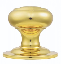 [E8084.503] Polished Brass Round Centre Door Knob