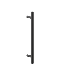 [C2012.382] T Bar Pull Handle - 600 x 19mm - Bolt Fix - Onyx Black