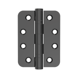 [A1002.382] 102 x 76mm Ball Bearing Hinge - Grade 13 - Radiused - Onyx Black