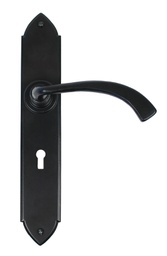 [33136] Black Gothic Curved Sprung Lever Lock Set - 33136