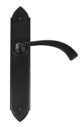[33137] Black Gothic Curved Sprung Lever Latch Set - 33137