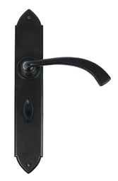 [33138] Black Gothic Curved Sprung Lever Bathroom Set - 33138