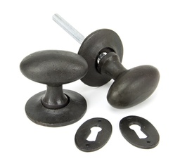 [33229] Beeswax Oval Mortice/Rim Knob Set - 33229