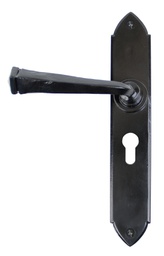[33277] Black Gothic Lever Euro Lock Set - 33277