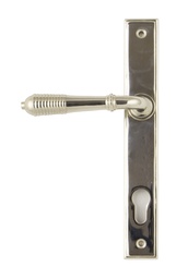 [33316] Polished Nickel Reeded Slimline Lever Espag. Lock Set - 33316