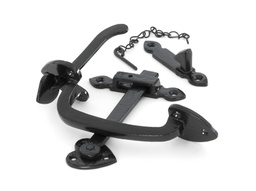 [33321] Black Cast Thumblatch Set with Chain - 33321