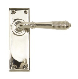[33325] Polished Nickel Reeded Lever Latch Set - 33325