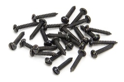 [33409] Black 6 x 3/4" Round Head Screws (25) - 33409