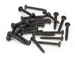 [33410] Black 6 x 1&quot; Round Head Screws (25) - 33410