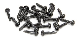 [33414] Black 8 x 3/4" Round Head Screws (25) - 33414