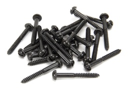 [33420] Black 10 x 1 1/2&quot; Round Head Screws (25) - 33420