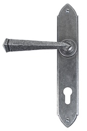 [33604] Pewter Gothic Lever Espag. Lock Set - 33604