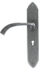 [33634] Pewter Gothic Curved Sprung Lever Lock Set - 33634