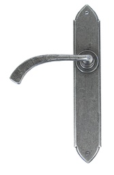 [33635] Pewter Gothic Curved Sprung Lever Latch Set - 33635