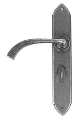 [33636] Pewter Gothic Curved Sprung Lever Bathroom Set - 33636