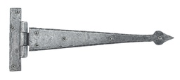 [33657] Pewter 12" Arrow Head T Hinge (pair) - 33657