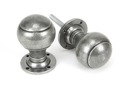 [45156] Pewter Regency Mortice/Rim Knob Set - 45156