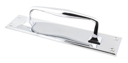 [45380] Polished Chrome 300mm Art Deco Pull Handle on Backplate - 45380