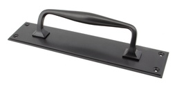 [45382] Aged Bronze 300mm Art Deco Pull Handle on Backplate - 45382