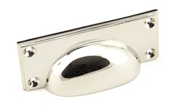 [45401] Polished Nickel Art Deco Drawer Pull - 45401