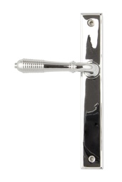 [45426] Polished Chrome Reeded Slimline Lever Latch Set - 45426