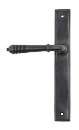 [45427] Aged Bronze Reeded Slimline Lever Latch Set - 45427