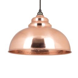 [49501] Hammered Copper Harborne Pendant - 49501