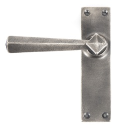 [73116] Antique Pewter Straight Lever Latch Set - 73116