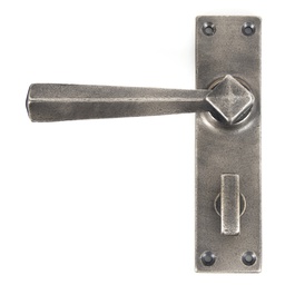 [73117] Antique Pewter Straight Lever Bathroom Set - 73117