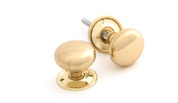 [83564] Polished Brass Mushroom Mortice/Rim Knob Set - 83564