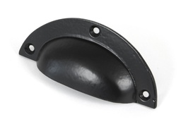 [83680] Black 4&quot; Plain Drawer Pull - 83680