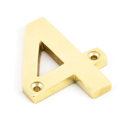 [83714] Polished Brass Numeral 4 - 83714