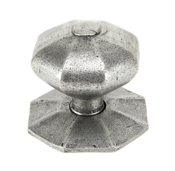 [83778] Pewter Octagonal Centre Door Knob - 83778